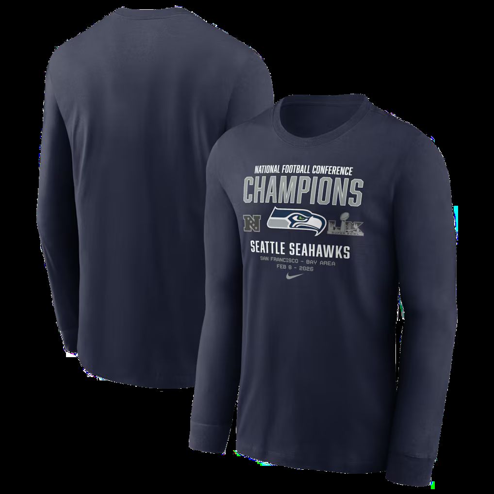 Men 2026 Nike NFL Seattle Seahawks  long sleeved T-shirt black 013